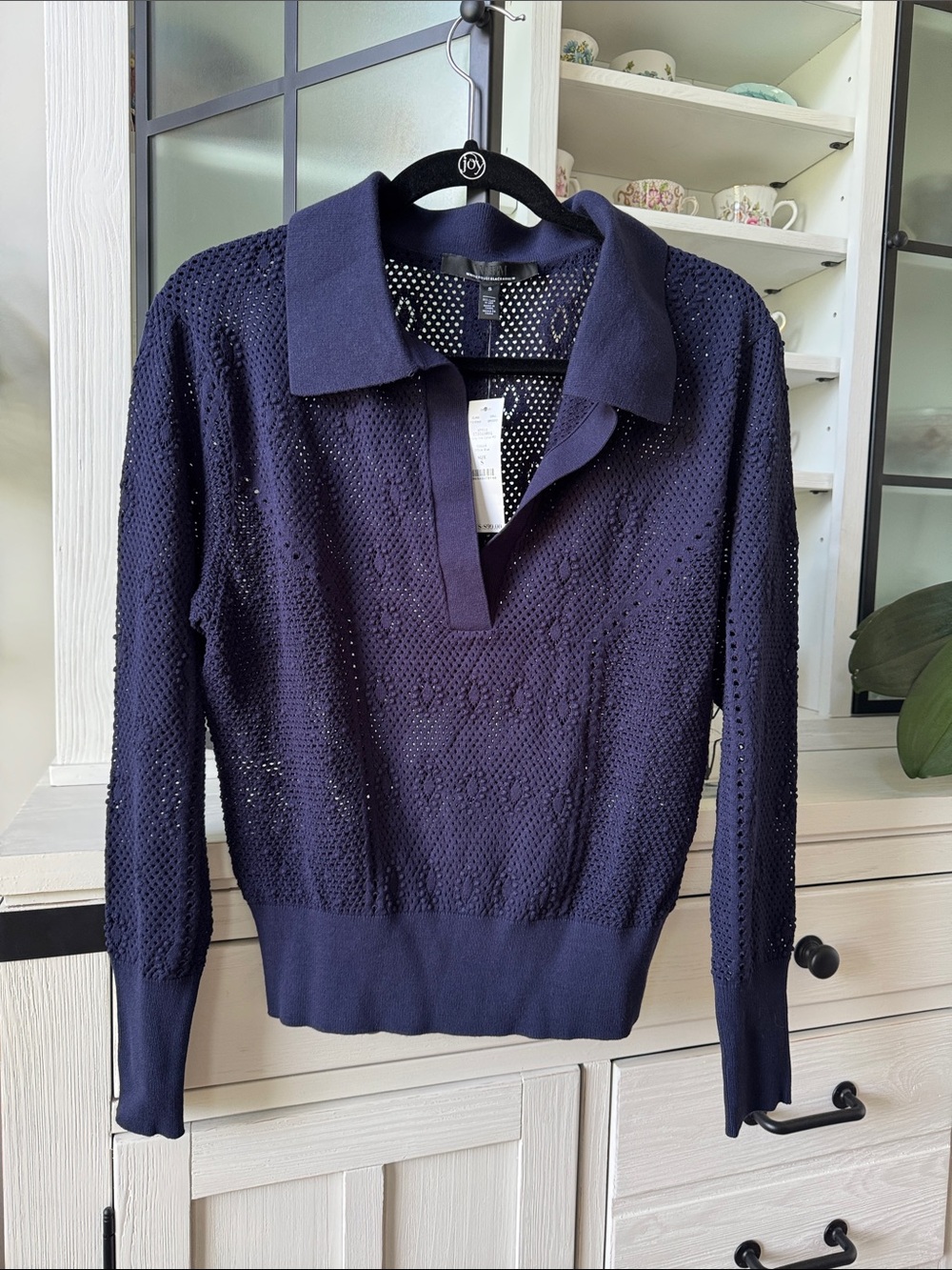Navy Blue V-neck Sweater